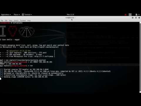 Hack Metasploitable with postgres in KALI Linux