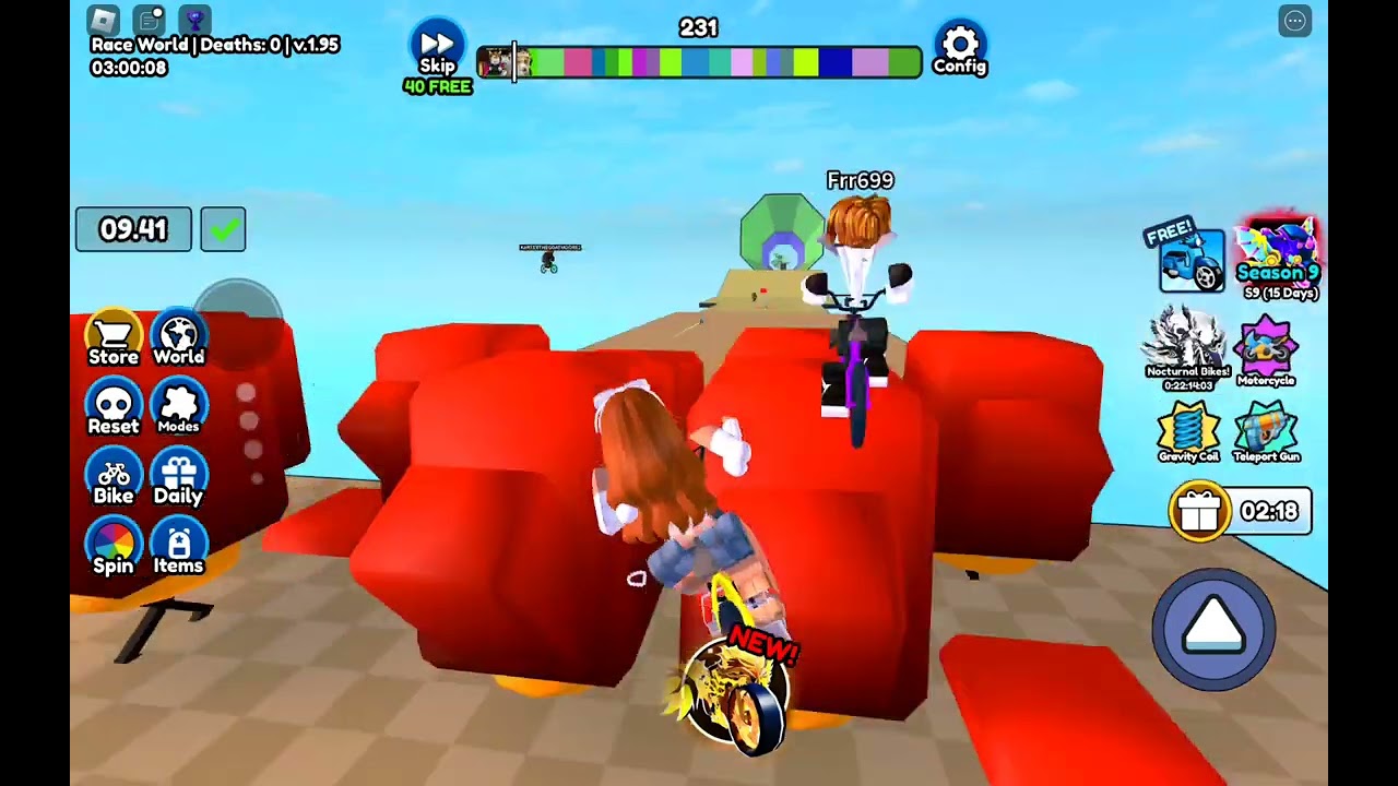Obby but ur on a bike #roblox