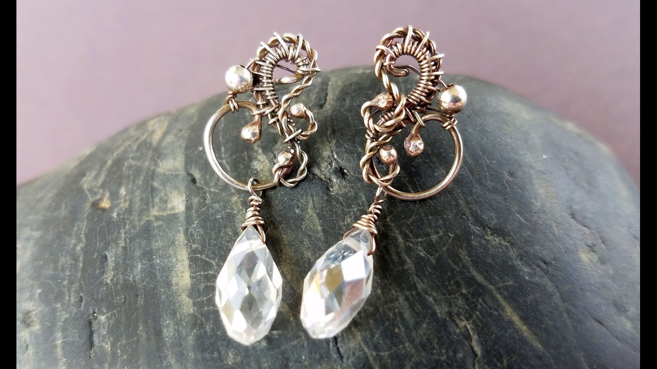Wire Wrapping Tutorial - Allora Post Earrings