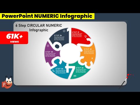 12.Graphic design | Office 365 | Free PowerPoint Templates | 6 Step Numeric Infographic