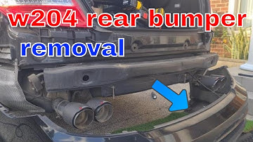 Mercedes-Benz W204: hoe de achterbumper te verwijderen - stapsgewijze handleiding