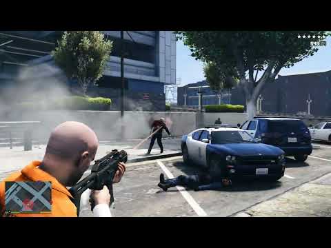GTA 5 - Trevor’s Police Station Prison Escape + Six Star Escape to Cayo Perico