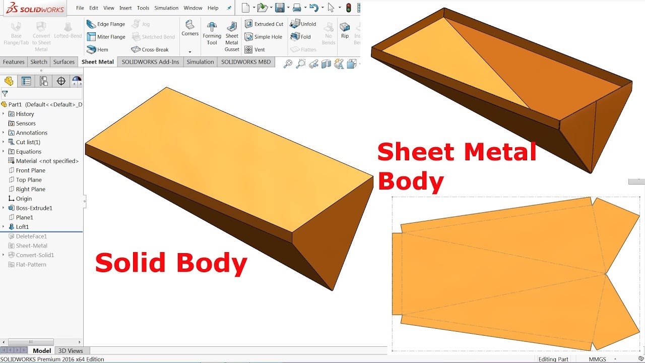 Sheet Metal Design using SolidWorks