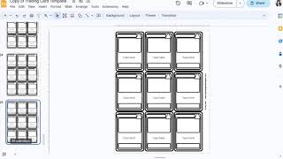 Blank Editable Trading Card Templates
