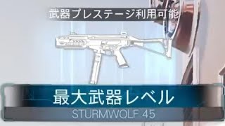 #2344 CoD:BO7 マルチプレイヤー Sturmwolf 45(STURMWOLF 45)レベルMAX(最大武器レベル)「サブマシンガン SMG」CallofDuty_BlakOps7