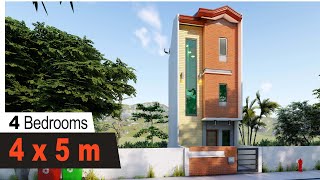 4x5 m 3 Storey Narrow House Design (20 sqm) #9