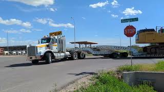 Empire Transport KW T800W Making A Sharp Turn With A 352F On A 9-Axle Rackley -- March 14, 2024 by eSPeeScotty 725 views 1 month ago 1 minute