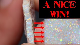Gemmy Multicolour Coober Pedy White Opal Dremel Carving.