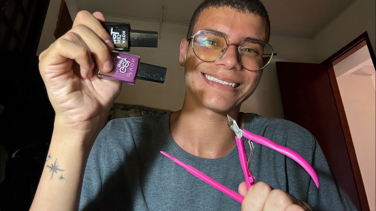 ASMR CASEIRO~ Pintando suas unhas pra sair com o josevaldo 💅🏻