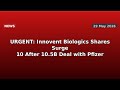 URGENT: Innovent Biologics Shares Surge 10% After $10.5B Deal with Pfizer