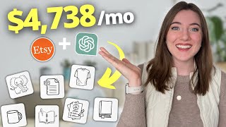 8 EASY Digital & POD Products You Can MAKE & SELL With AI ($4,738/month Beginner Side Hustle) by Hannah Ebeling 4,952 views 2 months ago 15 minutes