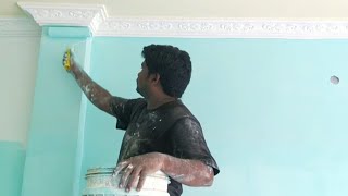 how to apply the tractor emulsion paint  in interior walls [first coating]asian paints screenshot 5