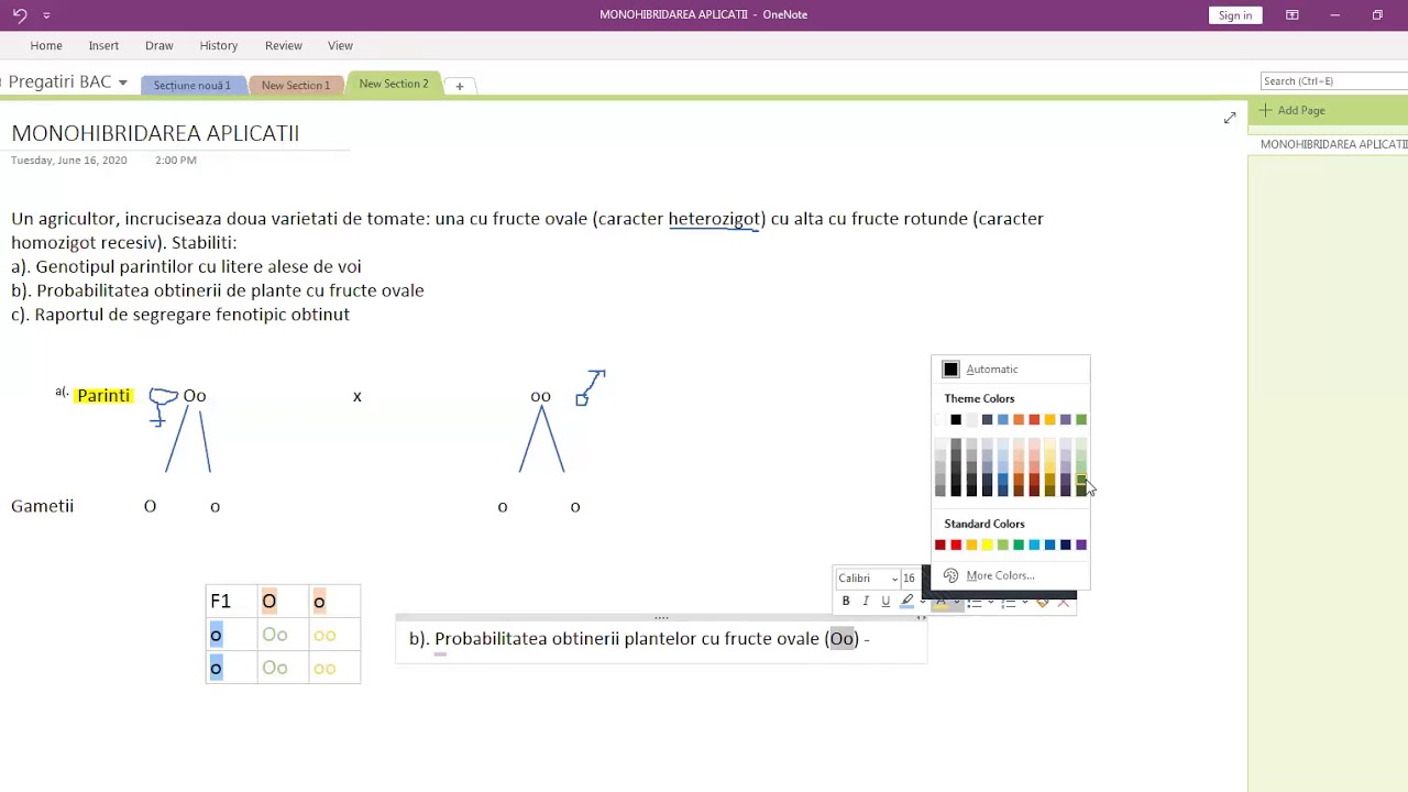 Monohibridarea aplicatii Metoda II