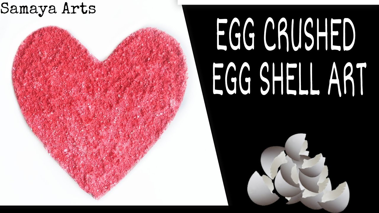 EGG Crushed Eggshell Heart Art | Waste Egg Shell Craft Idea | DIY | Love❤️ | Heart | Part-4 | #17