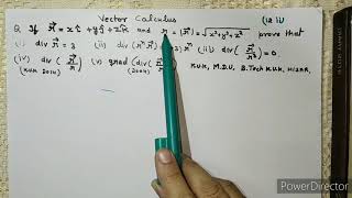 Vector Calculus lecture 12