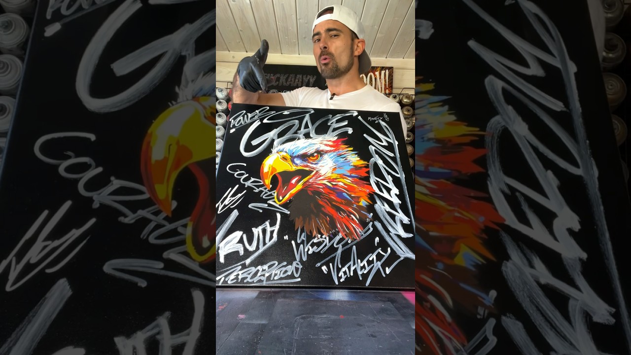 The Eagle Spirit Animal With Spray Paint