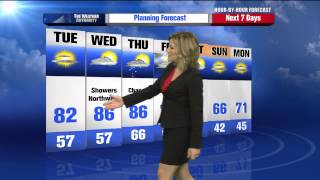 Jill Gilardi's Hour by Hour Forecast to plan your evening.