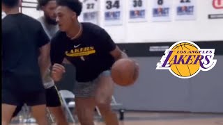 Maxwell Lewis wasting no time GRINDING out after the Draft - #nba | Lakers