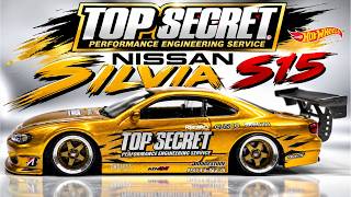Custom Hot Wheels Nissan Silvia S15  Top Secret JDM Build #Hotwheels