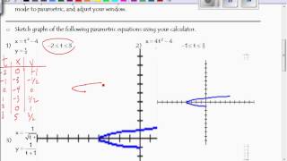 Calculus Parametric Equations Notes Problem #2