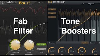 Fab Filter Pro C2 & Tone Boosters C4 - Testing Audio Compressor Plugins // Side by Side Demo