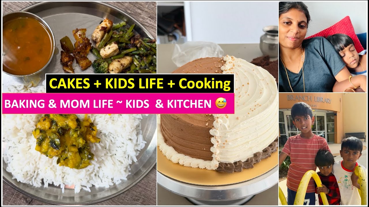 A Busy Day as a Home Baker Mom | Eggless Chocolate Cakes & Kids Life