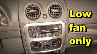 Heat-A/C dash blower low on all settings (2002-2007 Jeep Liberty)