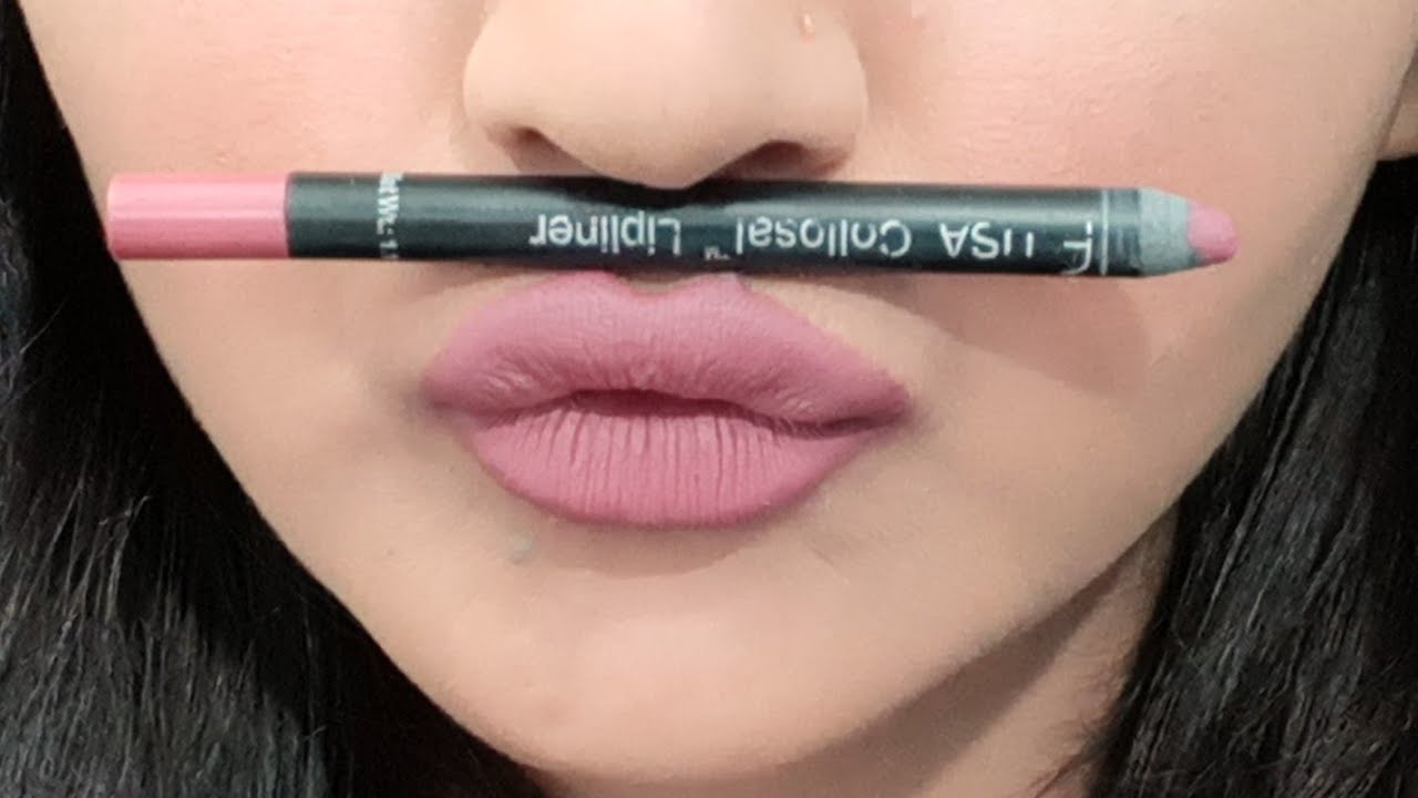 Nelf USA collosal lipliner review, super pigmented creamy matte lipliner,