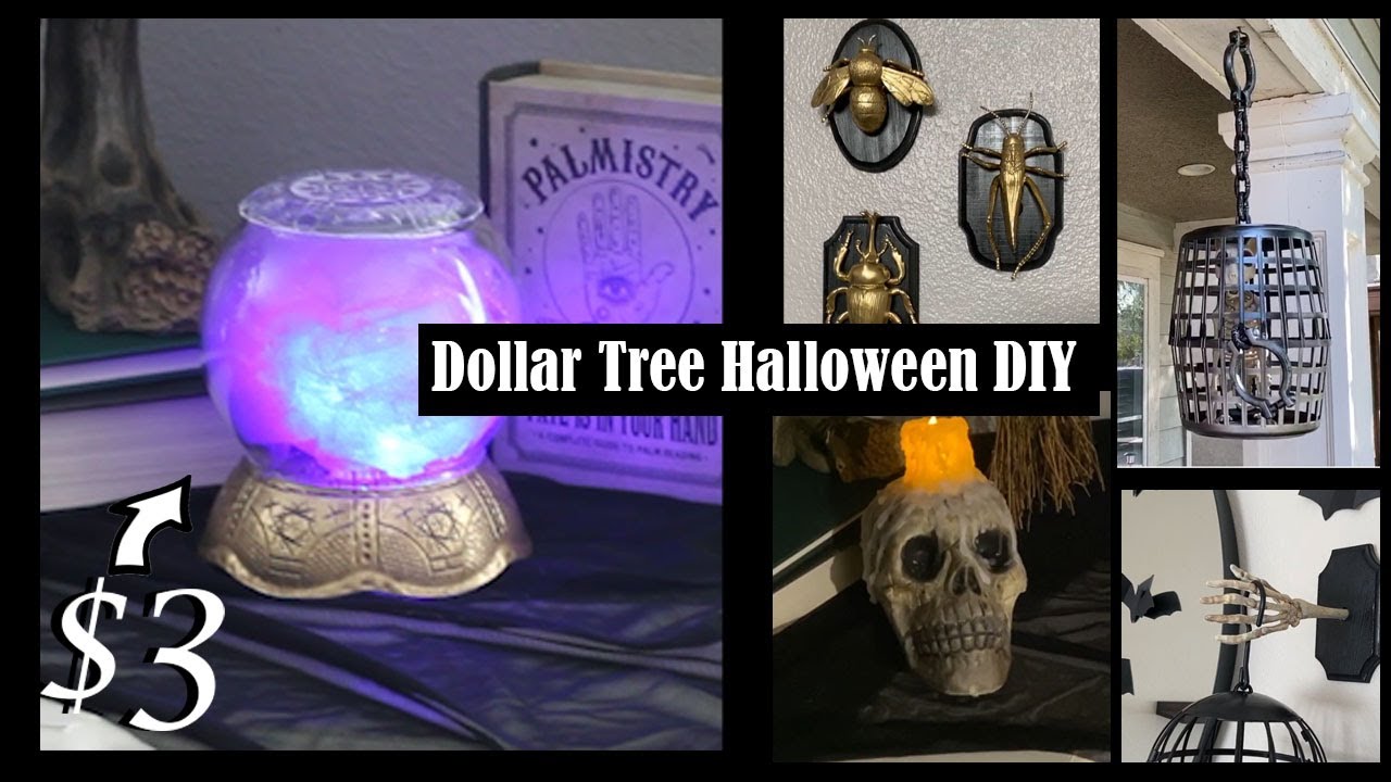 DOLLAR TREE HALLOWEEN DIY 2020! Easy $3 Light Up Crystal Ball ...