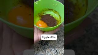 Trying 🥚coffee face mask 💯✨#skincare #ytshorts #shortsfeed #facemask #diy #glowingskin