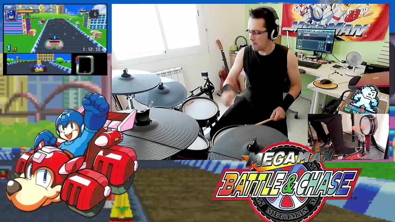 Megaman Battle Chase Drum Cover ロックマンバトル チェイス Youtube