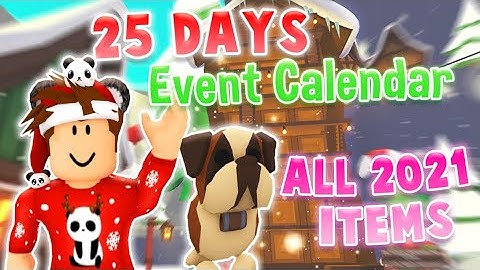 ALL 25 ADVENT CALENDAR 2021 ITEMS!!! (Roblox Adopt me) St Bernard, Festive Ice Skates & Other Items