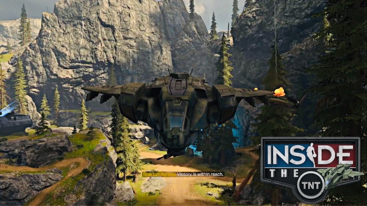 Inside the Pelican in Halo Infinite after a crash.