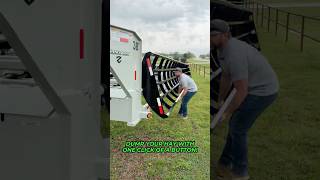 Silver Armor Tandem Dual Inline Double Dump Hay Trailer - Power Dump with Wireless Remote