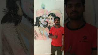 holi art spical 👈😱#realisctic #radhekrishna #chalkart #india #bollart #realart #art #india #artist