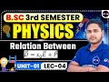 BSc 3rd Semester Physics Unit-1 Relation Between D=E+P | BSc Physics  3rd Sem Unit-1 Important Topic