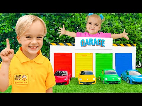 Chris and Funny stories with toy cars