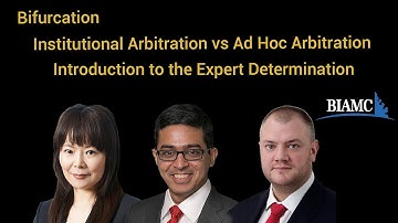 Bifurcation, Institutional Arbitration vs Ad Hoc Arbitration, Introduction to Expert Determination