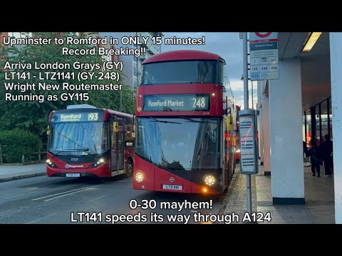 F1, bump crashing! Arriva Grays’ LT141 SPEEDS through A124.