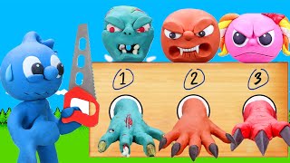 Tiny Makes Monster Nails : Zombies, Vampires  Unstable Nail Salon | TDC Clay Mew Funny Animation
