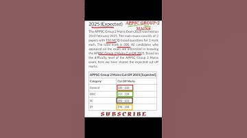 APPSC GROUP-2 MAINS CUTOFF | #appscgroup2 | AP Group 2 Mains Cutoff 2025 | #appsc | #ytshorts