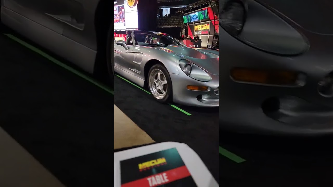 1999 Shelby Series One  exiting the auction arena after selling in Indianapolis Mecum Fall Special