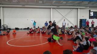 Under Hook to far knee pick Quinton Wright - Penn State at Lycoming Wrestling Camp