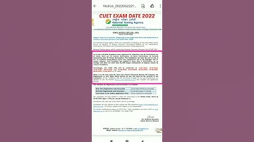 CUET 2022 EXAM DATE | cucet correction window 2022 | CUET Registration Reopened #cuetexamdate
