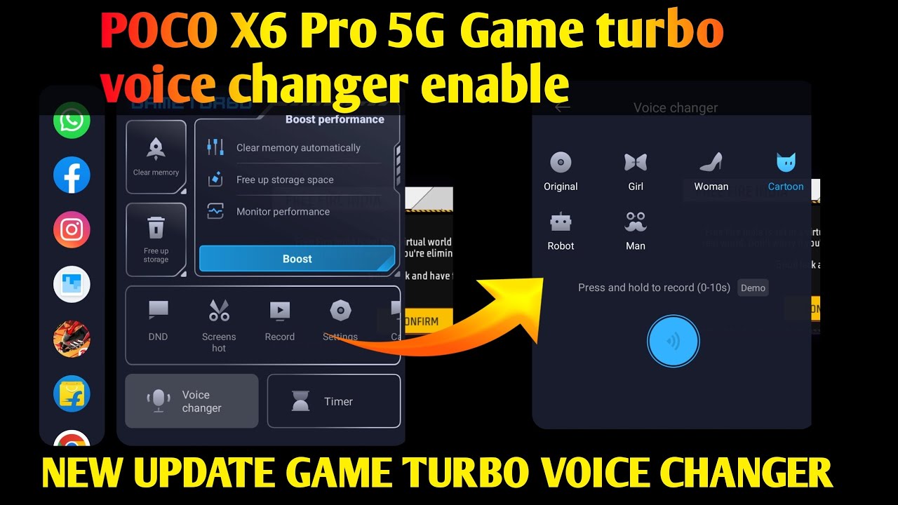 POCO X6 PRO 5G GAME TURBO VOICE CHANGER ENABLE GAME TURBO VOICE