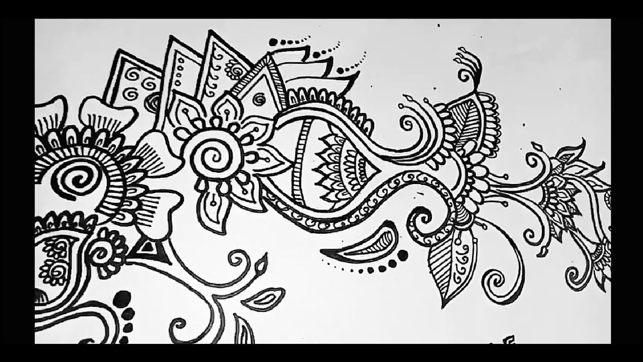 TUTORIAL gambar  Doodle BUNGA  inspirasi unik untuk PEMULA  