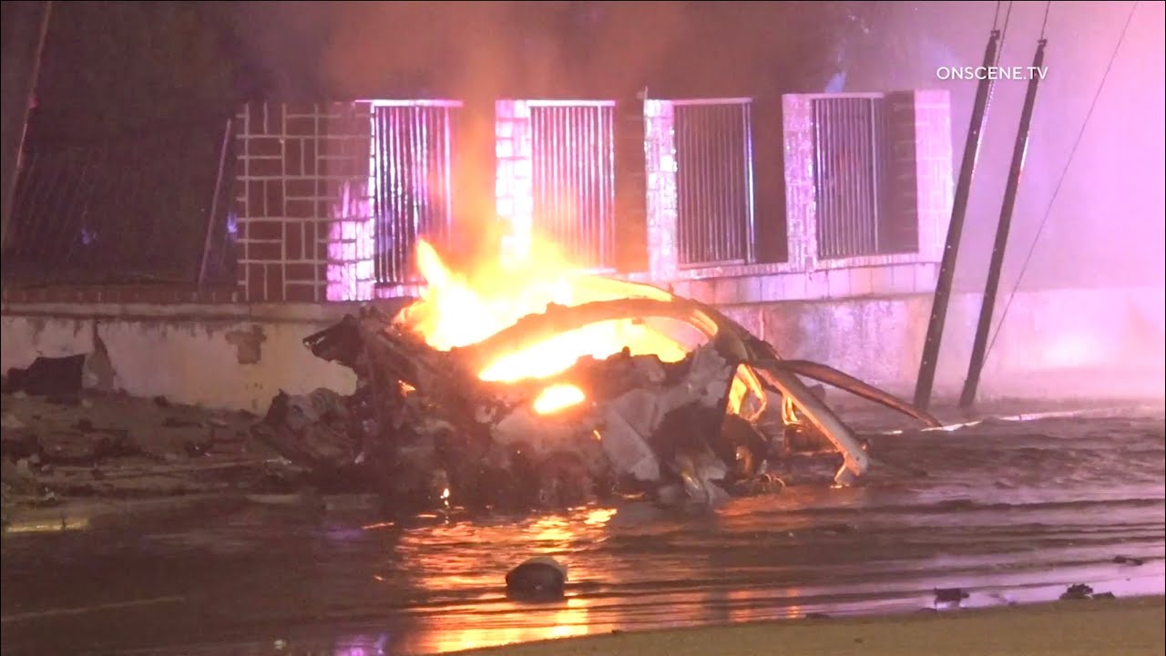 Violent Fiery Crash Kills 3 Young Adults | Anaheim