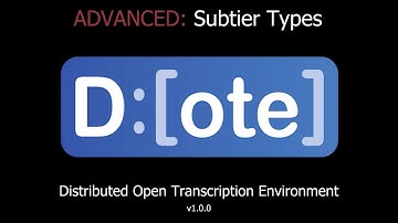 DOTE - Understanding and setting up Subtier Types in DOTE (Advanced)