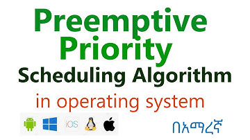 Preemptive Priority Scheduling Algorithm in OS with example | Operating System በአማረኛ