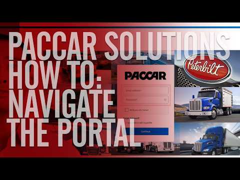 PACCAR Solutions | How To: Navigate the Portal